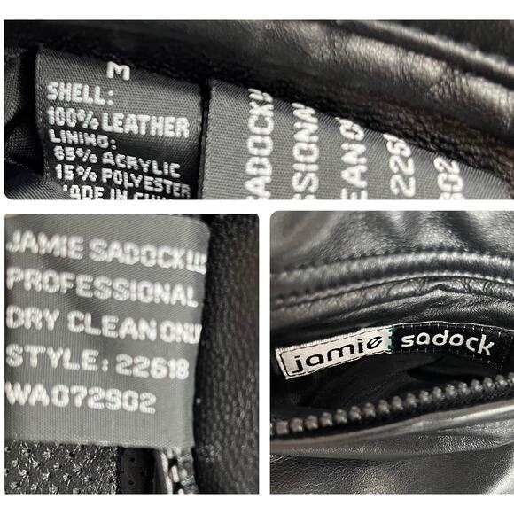 Jamie Sadock Black Leather and Leopard Faux Fur Reversible Zip up Vest Medium - Picture 10 of 16